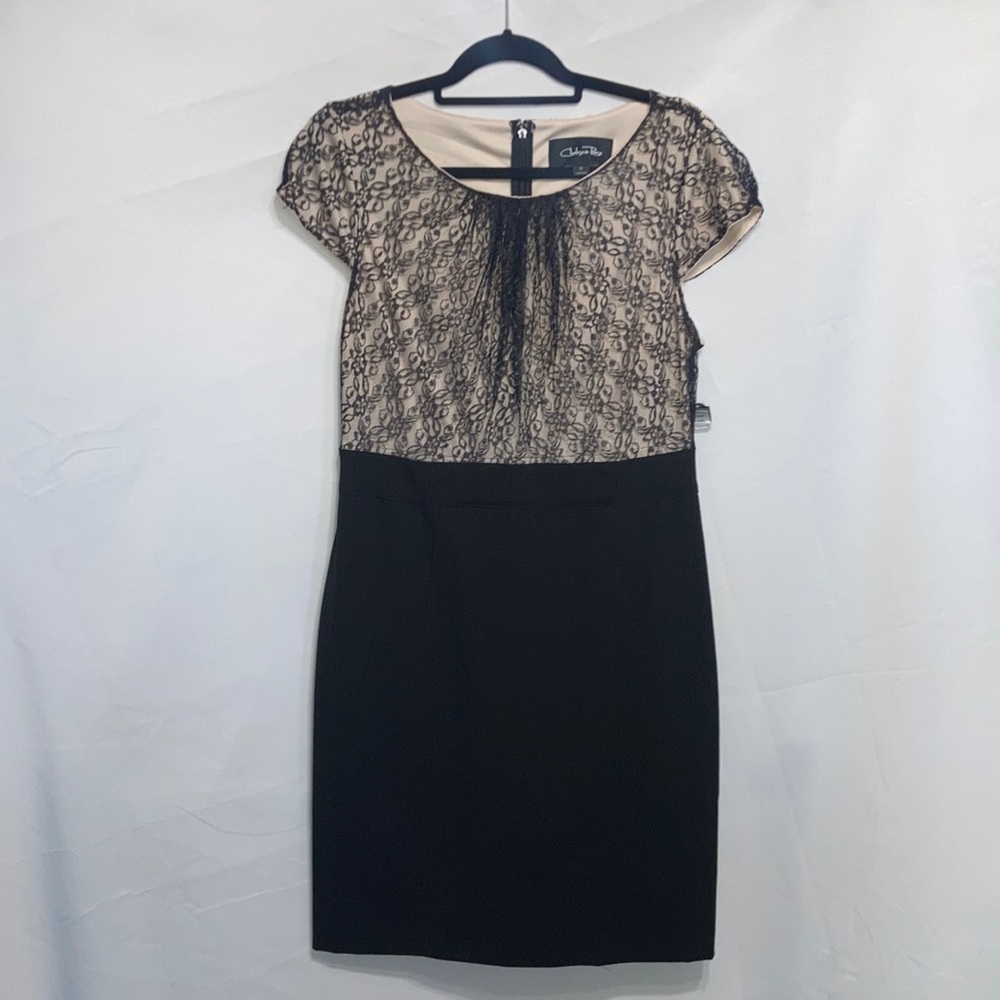 Chelsea Rose Cap Sleeve Lace Top Dress